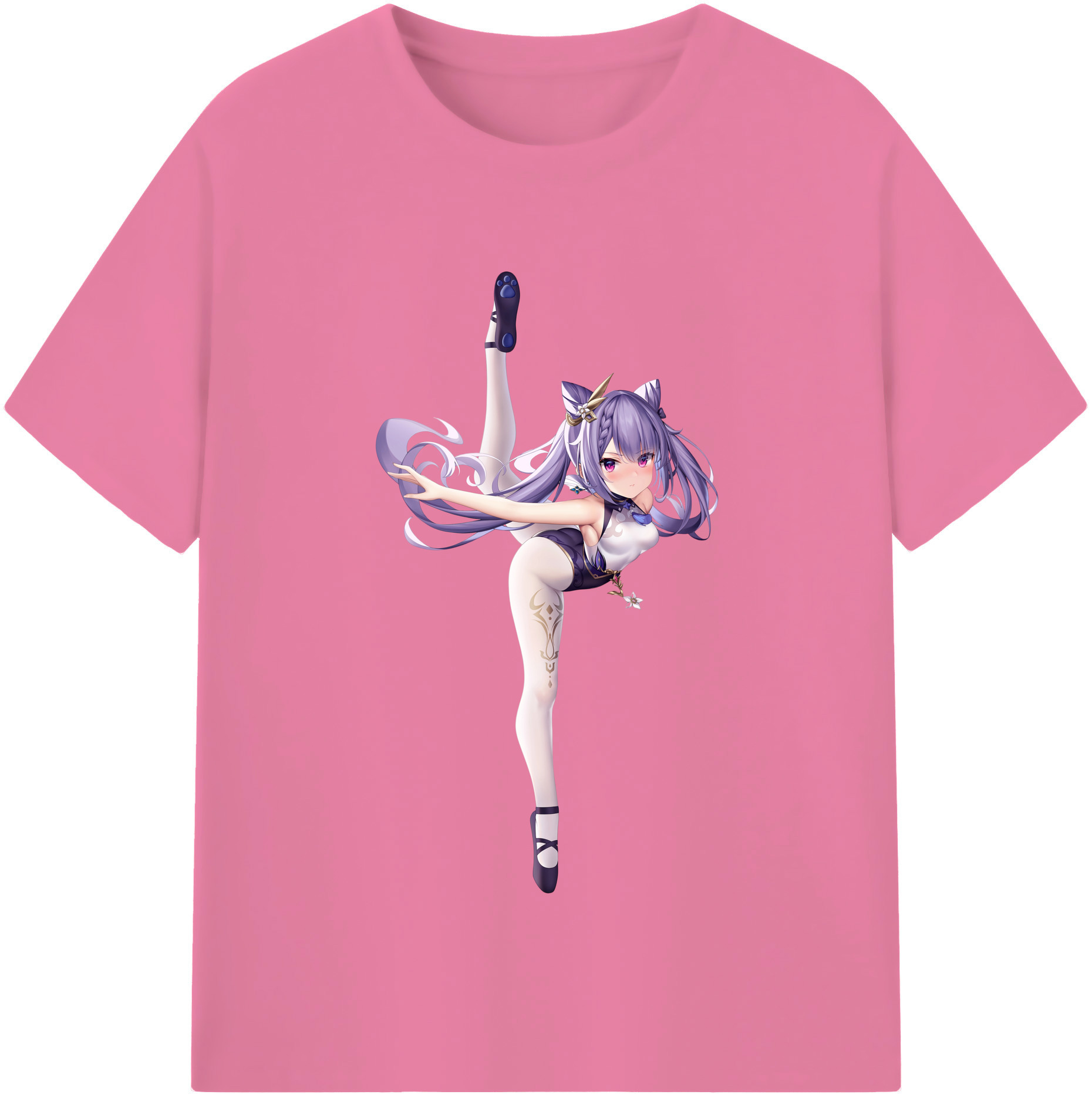 げんし神 刻晴 こくせい genshin Kokusei 綿100％半袖Tシャツ（フロントプリント）
